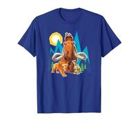 Ice Age Manfred Diego SID and Scrat Cut Mountains Camiseta, Hombre, Azul Real, S