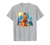 Ice Age Manfred Diego SID and Scrat Cut Mountains Camiseta, Hombre, Gris Jaspeado, S
