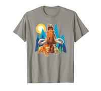 Ice Age Manfred Diego SID and Scrat Cut Mountains Camiseta, Hombre, Pizarra, S