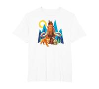 Ice Age Manfred Diego SID and Scrat Cut Mountains Camiseta, Hombre Tallas Grandes, Blanco, 4X Alto