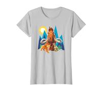 Ice Age Manfred Diego SID and Scrat Cut Mountains Camiseta, Mujer, Plata, S