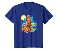 Ice Age Manfred Diego SID and Scrat Cut Mountains Camiseta, Niños, Azul Real, 12 años