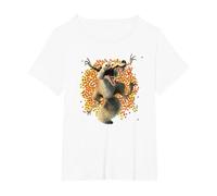 Ice Age Scrat Acorn Avalanche Camiseta, Mujer Tallas Grandes, Blanco, 1XL Grande