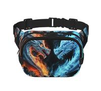 Ice And Fire Dragons - Cangurera para mujer, impermeable, ajustable, riñonera, casual, para correr, entrenamiento, senderismo, viajes, color negro, talla única, Black, Talla única