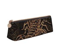 Ice and Fire - Estuche para lápices de boxeo con cremallera, caja negra de gran capacidad para escuela, oficina y viajes, Escorpión dorado, Talla única, Organizador de bolsas