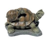 ICE ARMOR Estatua de tortuga de 5.5 pulgadas de ancho con figura de bebé, decoración de escritorio de oficina, hogar, sala de estar, decoración de mesa, regalo perfecto para inauguración de la casa