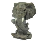 ICE ARMOR Figura de busto de elefante de 5.25 pulgadas de alto, estatua de oficina, escritorio, sala de estar/decoración de mesa, regalo perfecto para inauguración de la casa para el nuevo hogar,