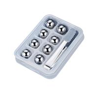 Ice Ball - 8 piezas Cold Spheres | Stainless Steel Cold Ball with Tongs,Ice Maker,Cube Mold,for Milk, Beverage, Wine, Beer, Home, Bar, Restaurante, Kitchen