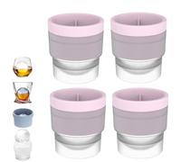 Ice Ball Maker Mold(2.4in),Reusable Silicone Large DIY Round Ice Cube Mold,Stackable Easy-Release Sphere Ices Molds with Lids,Men Gifts for Whiskey,Cocktails