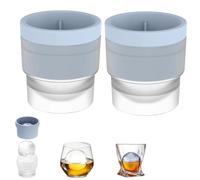 Ice Ball Maker Mold(2.4in),Reusable Silicone Large DIY Round Ice Cube Mold,Stackable Easy-Release Sphere Ices Molds with Lids,Men Gifts for Whiskey,Cocktails