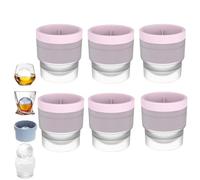 Ice Ball Maker Mold(2.4in),Reusable Silicone Large DIY Round Ice Cube Mold,Stackable Easy-Release Sphere Ices Molds with Lids,Men Gifts for Whiskey,Cocktails