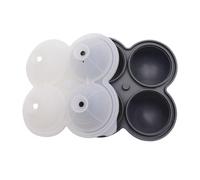 Ice Ball Maker Mold - 4 Cavity Silicone Sphere | Easy Release Ice-Cube Tray | Whiskey Cocktail Coffee Water Mold | Non-Stick Large Ice Balls For Drinks Home Kitchen Bar Party