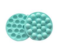 Ice Ball Maker, Silicone Ice Mold, Easy Release Portable Compact Reusable Easy Cleaning Quick Freezing, Small Ball Moulds for Kitchen Fridge, 6.5x0.79Inches, Green, Pink