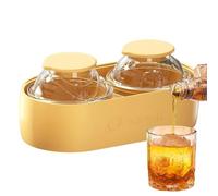 Ice Ball Maker - Silicone Sphere Mold 13.6x5.7x7.3cm, Whiskey Chilling Tool | Easy Release Flexible Design, Large Round Ice Creator For Home Bar Kitchen Outdoor Camping Picnic Party Use