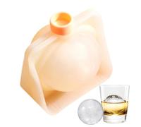 Ice Ball Mold, Easy Release Large Reusable Silicone Freezer Tray For Drinks