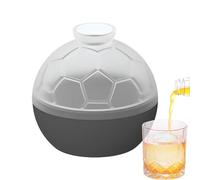 Ice Ball Mold - Food Grade Silicone Football Shape Maker, Features Rigid Interlocking Seams To Prevent Freezing Leaks, Creates Slow Melting 3D Novelty Spheres Perfectly, Utilizes Ultra Dense Platinum