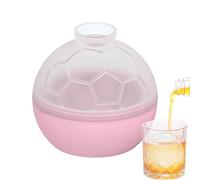 Ice Ball Mold - Food Grade Silicone Football Shape Maker, Features Rigid Interlocking Seams To Prevent Freezing Leaks, Creates Slow Melting 3D Novelty Spheres Perfectly, Utilizes Ultra Dense Platinum