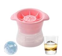 Ice Ball Mold - Premium Round Sphere Maker Tray, Leak Proof Silicone For Clear Slow Melt Balls, Easy Pop Out Design Beverage Accessory | Large Cocktails Whiskey Drinks Home Bar Kitchen Picnic Camping