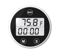 Ice Bath Temperature Gauge - 1.57 inches Floating Water Gauge | Floating Water Temperature Gauges with Timer | Waterproof Easy Read Pond Test Alarm Hot Tub Accessories for Spas Indoor Outdoor