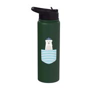 Ice Bear Marítimo Capitán Barco Yate Vela Lago Marinero Stainless Steel Insulated Water Bottle