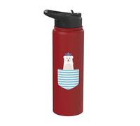 Ice Bear Marítimo Capitán Barco Yate Vela Lago Marinero Stainless Steel Insulated Water Bottle
