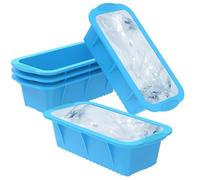 Ice Block Mold, 5 Piece Large Freezer Container, 25cm Tray, Home Kitchen | Large Ice Block Mold Container Set, 5 Piece 25cm Freezer Maker Box, Long Lasting Cooling Brick, Kitchen Picnic Supply