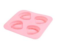 Ice Block Tray, Silicone Teeth-Shaped Mold, 5.91x5.91x0.79 inches, 4-Cavity Freezer Mold, Easy Release Beverage Chiller, Ideal for Whiskey, Wine, Cocktails, Soda, Champagne, Fruits