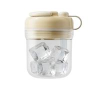 Ice Bottle 2 en 1 Soporte de liberación rápida a prueba de fugas con pajita | 380ml Wasserflasche-Eiswürfelform für Kinder Sport Reisen Party Zuhause Herren Bar