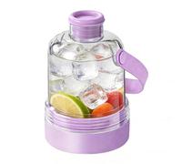 Ice Bottle - 2-in-1 Silicone Ice Tray | Easy Release Ice-Maker With Lid & Container | Portable Ice-Making 400ml Ice-Cube Tray | For Juice, Cocktail, Whiskey, Summer, Travel, Home, Outdoor, Beach