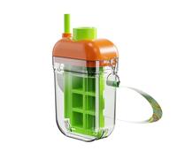 Ice Bottle Cup Tray, with Lid and Bin, Reutilizable 2 in 1 Water with Straw, Easy Release Mould for 4.03 inches, Width 63 mm/2,48 pulgadas Drinking Beverages, Coffee and Juice