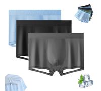 Ice Boxer, Ice Boxer Underwear for Men,Upgrade Ultra Comfortable Premium Silk Soft Breathable Underwear (3PCS-A,4XL)