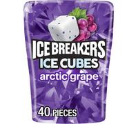 Ice Breakers Ice Cubes Arctic Grape Sugar Free Chicle hecho con xilitol, botella de 3,24 oz (40 unidades)