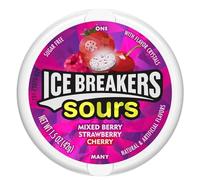 Ice Breakers Sours - Mentas mixtas de bayas sin azúcar, 42 g
