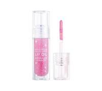 Ice Clear Lip Gloss With Glitter Pearlescent Hidrating Lip Dye Nourishing Lip Glaze Oil Lipstick Base Temperature Change Lip Gloss 2.5ml Waterproof Lipstick Rojo (Rosa, One Size)