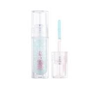 Ice Clear Lip Gloss With Glitter Pearlescent Hidrating Lip Dye Nourishing Lip Glaze Oil Lipstick Base Temperature Change Lip Gloss 2.5ml Lipstick Negro (A, One Size)