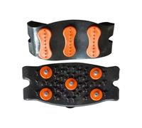 Ice Cleats, 2-Piece Non-Slip Shoe Grips with Adjustable Straps, Anti-Slip and Wear-Resistant Traction for Hiking, Fishing, Climbing, Running, Walking in Winter for Men, Women