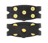 Ice Cleats - 5 Teeth Shoe Spikes | Slip-on Snow and Ice Traction with Stretch Fit Design, Mountaineering Footwear Accessory for Shoes Boots, Winter Walking Safety for Hiking Trekking Outdoor