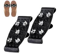 Ice Cleats - Adjustable Winter Shoe Traction Grips, Snow Walk Stability Spikes with Stretch Fit Harness System, Slip Resistance Control Feature, Ideal for Hiking Fishing Camping