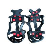 Ice Cleats For Shoes - Flexible Silicone Plate, 8 Inch External Stretch Crampon, Weatherproof Outdoor Winter Component, Durable Black Polymer Fastener | Traction Tool For Boots & Trainers