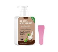 Ice Cool Body Unhair Cream, 150g Ice Cool Body Hair Removal Cream, Coconut Oil Hair Removal Creams, Gentle At-Home Depilatory Creams, Smooth Skin Depilator Lotion (1)