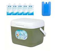 Ice Cooler 6L - Airtight Insulated Container, Portable Carry Handle Box