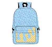 Ice Cream Backpack for Boys Girls, Ice Cream Drip Backpacks, Cute Large Capacity Daypack Lightweight with Side Pockets for Daily (light blue)