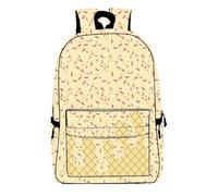 Ice Cream Backpack for Boys Girls, Ice Cream Drip Backpacks, Cute Large Capacity Daypack Lightweight with Side Pockets for Daily (khaki)