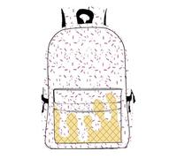 Ice Cream Backpack for Boys Girls, Ice Cream Drip Backpacks, Cute Large Capacity Daypack Lightweight with Side Pockets for Daily (white)