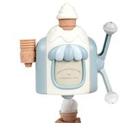 Ice Cream Bubble Maker - Hand Crank Bath Toy | Tub Water Activity | Manual Hand-Crank (No Batteries Needed), Suction Cup Wall Mount, Encourages Pretend Play, For Kids Ages 3+