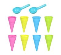 Ice Cream Cone Toy, Beach Sand Mold Set, 10 Piece 6 Inches Ice Cream Toys, Sand Play Set with Smooth Edges, Kids Activity Toy with Bright Colors, Preschool Birthday Party Carnival Summer Activity