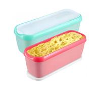 Ice Cream Containers Set of 2, 1.5 Quart Ice Cream Tub,Ice Cream Cups, Reusable Homemade Ice Cream Tubs with Stackable Freezer Storage Container