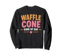 Ice Cream Dessert Summer Food Humor Waffle Cone Kind of Day Sudadera