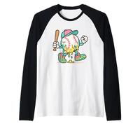 Ice Cream Drip Baseball Spots Baseball Lover Men Women Camiseta Manga Raglan