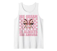 Ice Cream Is Always The Answer Cono Girl Mom Pink Coquette Camiseta sin Mangas